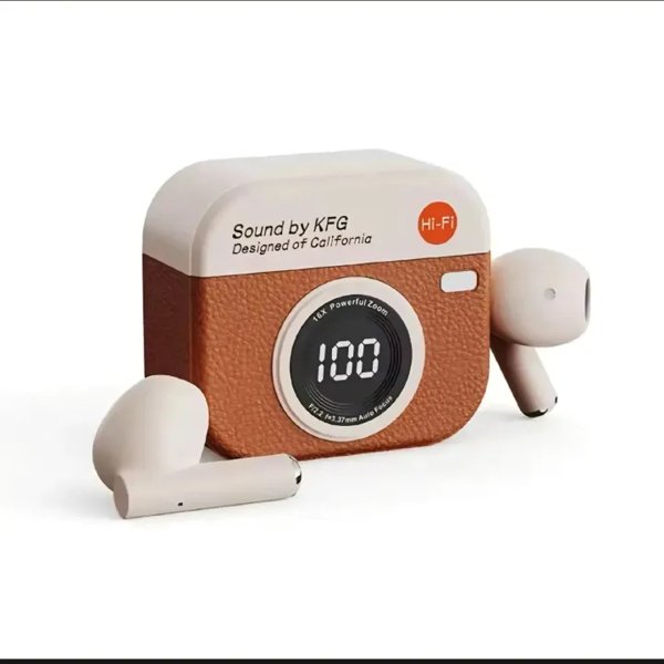 New Q86 TWS Wireless Earphones (Retro Camera Style)