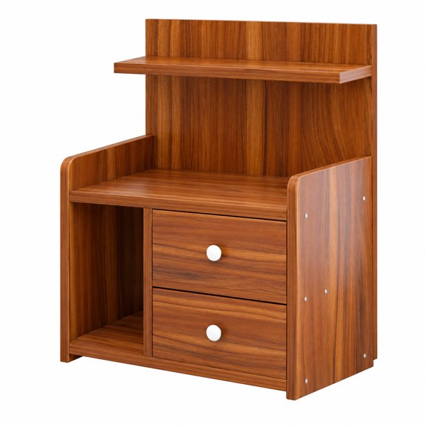 Furnisha Bedside Table with Storage and Locker Drawers – Sand